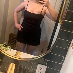 ZARA Black Open-Back Mini Dress – Size M